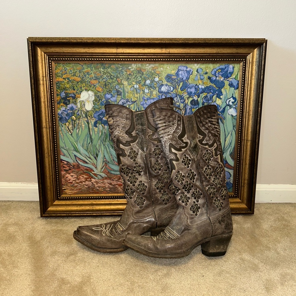 CORRAL genuine leather Women’s Western Cowboy Boots Size 8